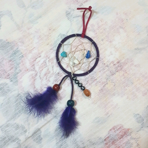 Handmade purple Dreamcatcher - Hope - Picture 4 of 4